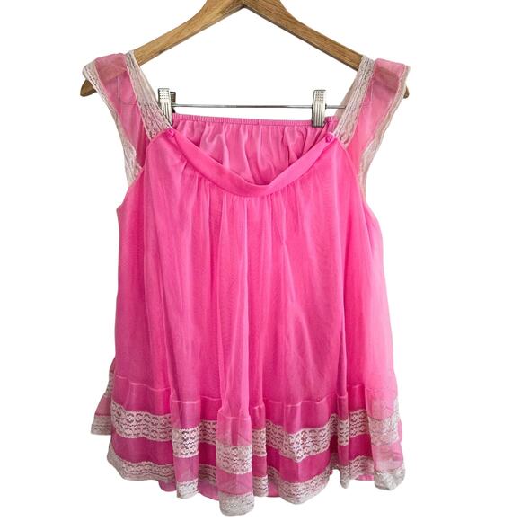 VINTAGE 1960S NIGHTIE AND MATCHING BOTTOMS AMAZING CONDITION - Picture 1 of 5